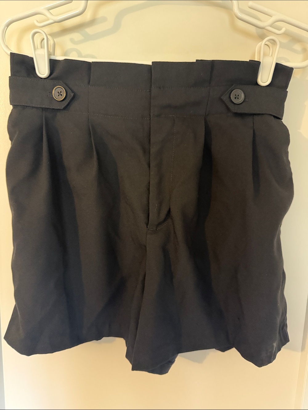 Banana Republic Black High-Waist Pleated Women’s Shorts